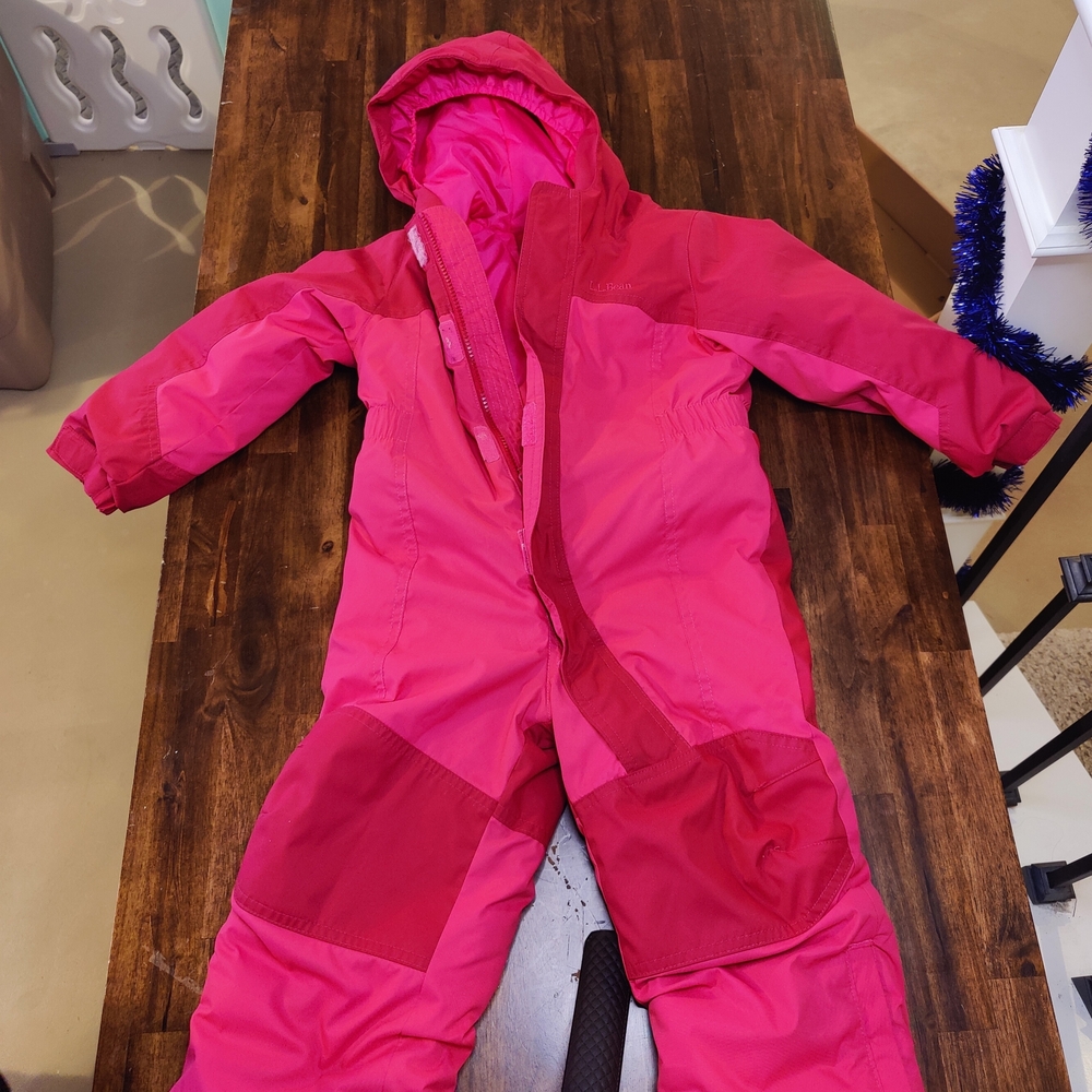 L.L. Bean Fuchsia Snowsuit with Grow Cuffs